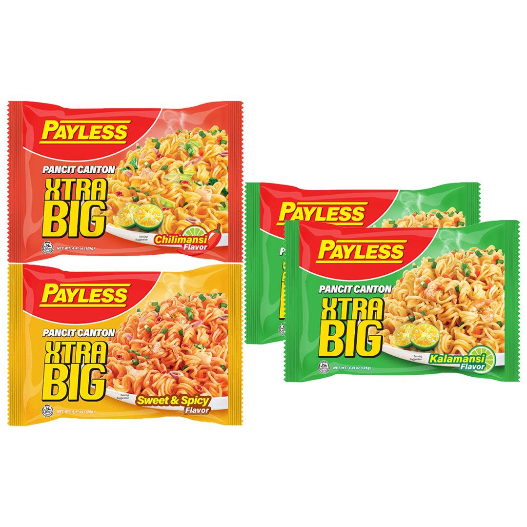 Payless Xtra Big Pancit Canton Kalamansi 2 Pcs+Chilimansi+Sweet & Spicy - 125g (Offer)