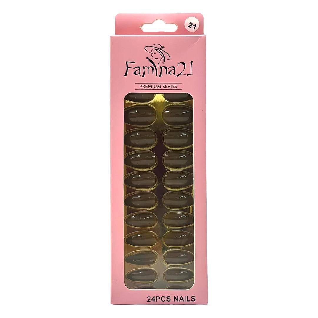 Famina21 Premium Fake Nails 24 Pcs #21