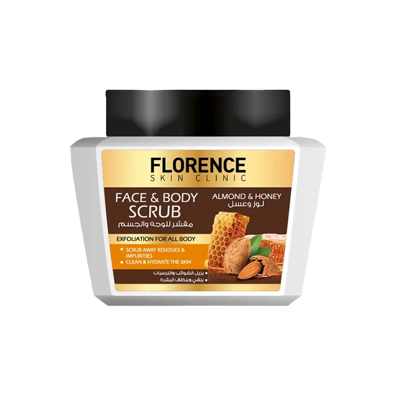 Florence Face and Body Scrub Almond & Honey - 600ml