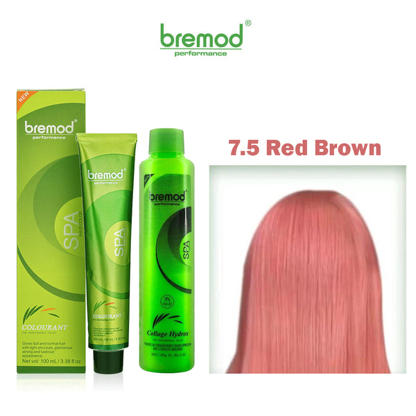 Bremod Performance 8.65 Pink Orange Hair Color With Oxidizer - 100ml+100g