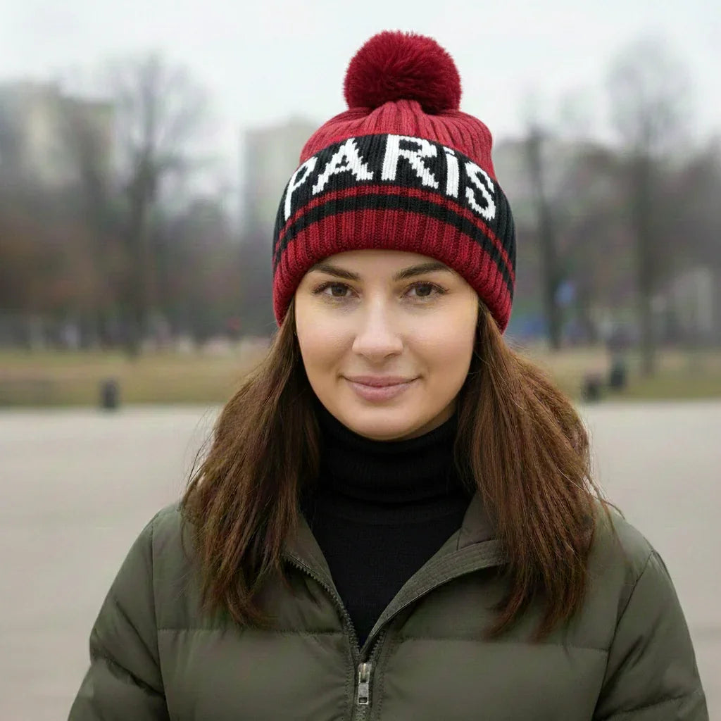Paris Winter Warm Knit Beanie Hat