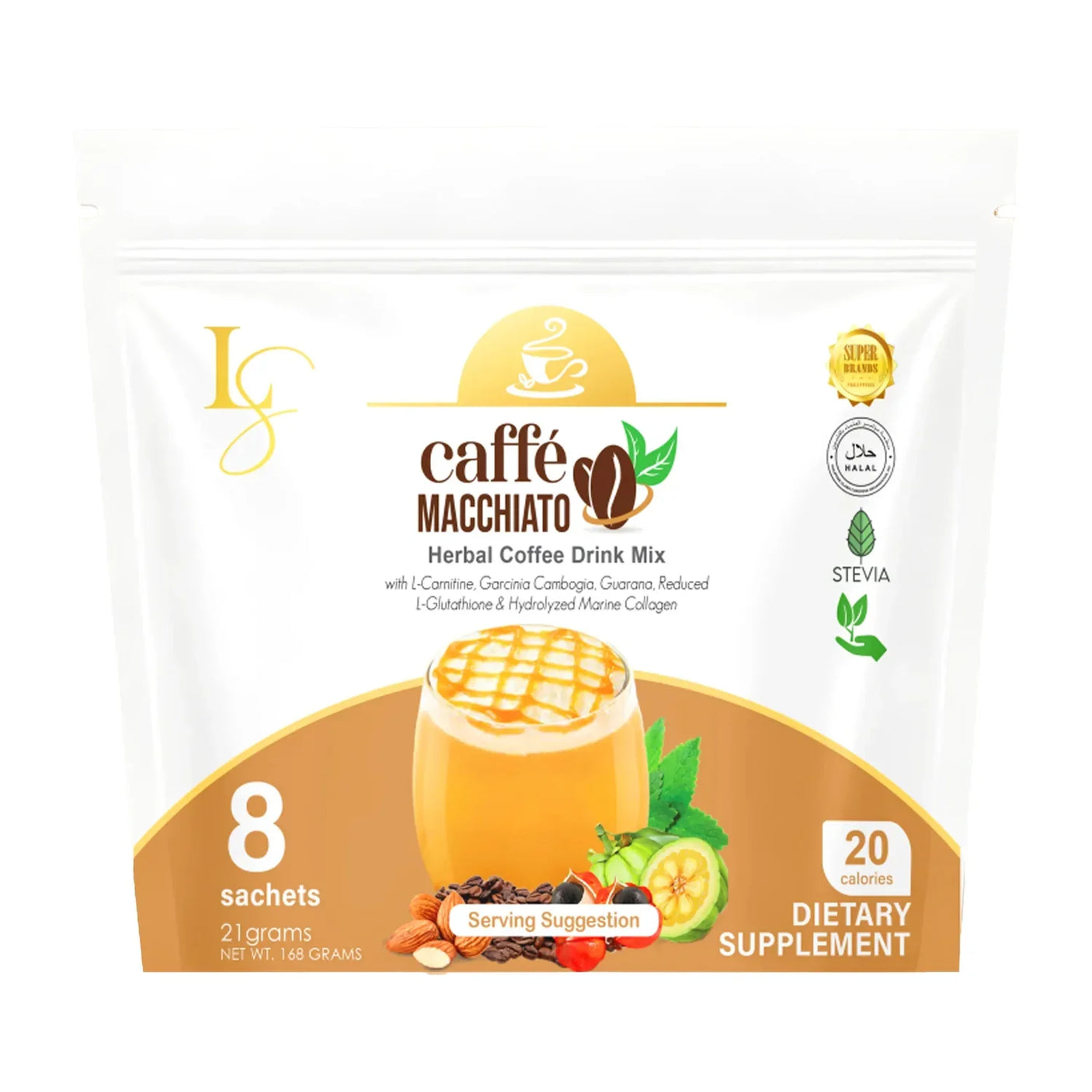 Luxe Slim Caffe Macchiato - 168g (21g × 8 Sachets)