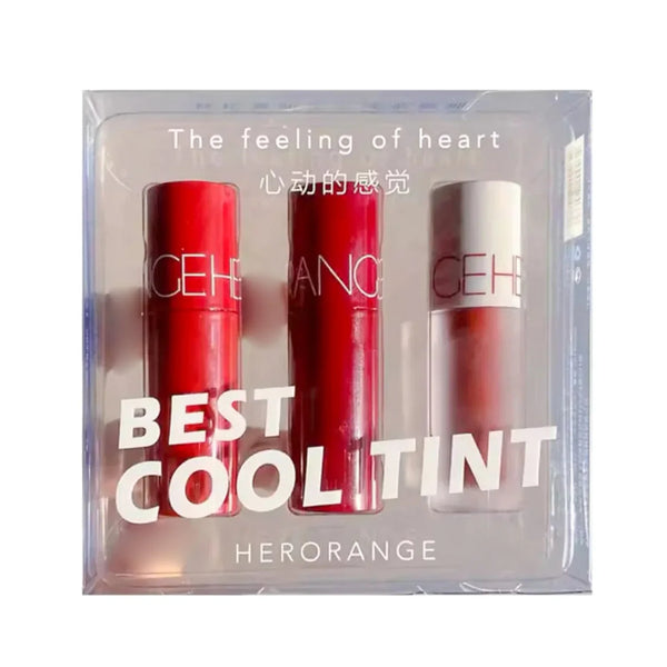 Heronage Cool Tinted Lip Gloss - 3 Pcs Set