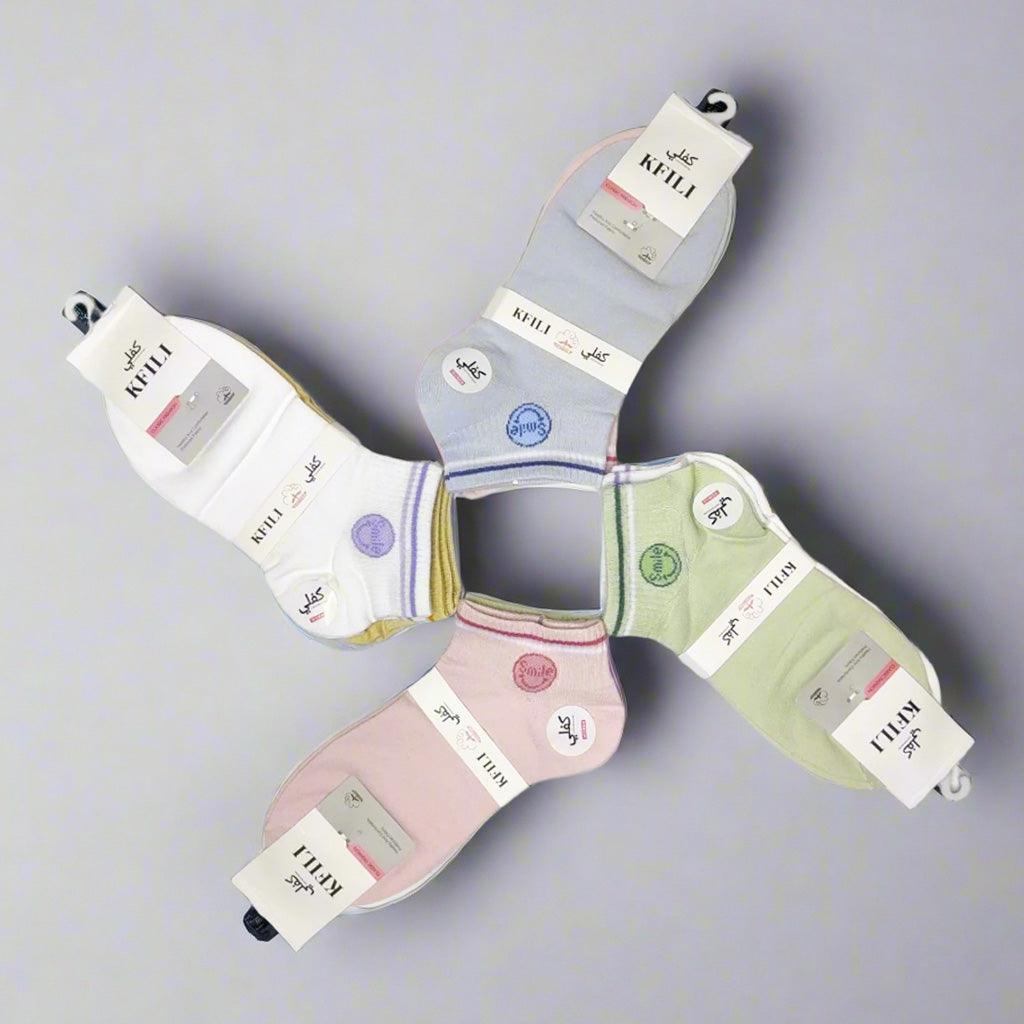 Kfili Best Quality Fashion Women's Cotton Socks - 3 Pairs