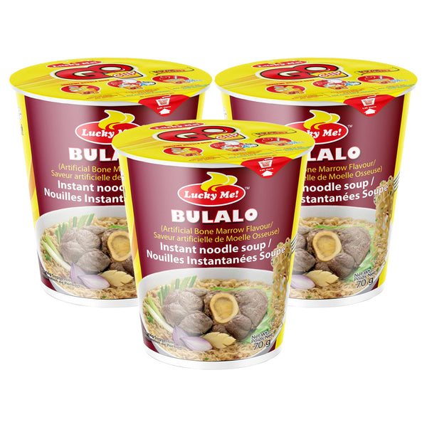 Lucky Me Bulalo Mami Cup Noodles - 70g × 3 Pcs (Offer)