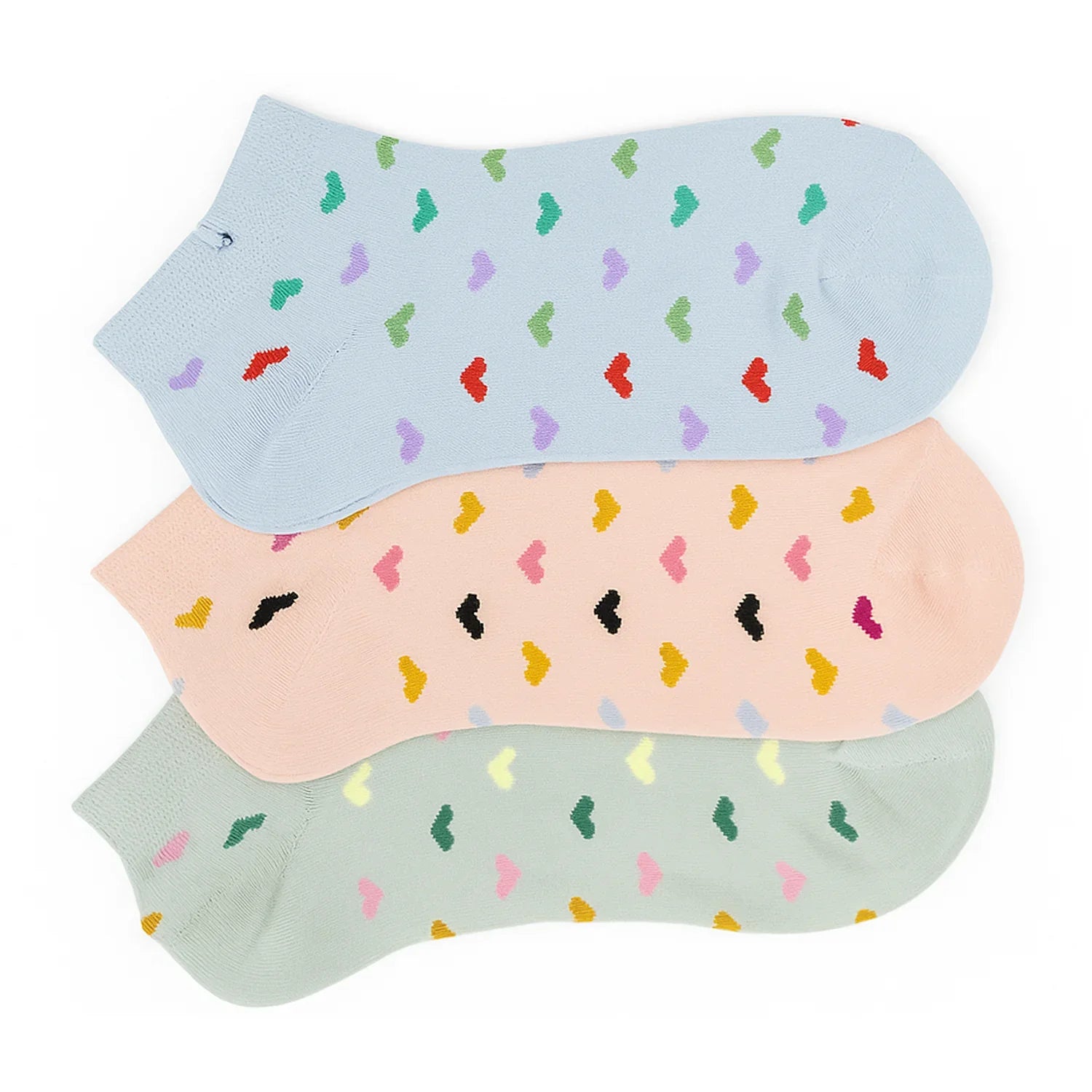 Soft Elastic Ankle Socks - 3 Pairs B-020-7