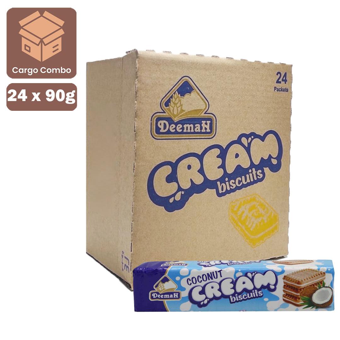 Coconut Cream Biscuits Deemah (24 Packets x 90g)