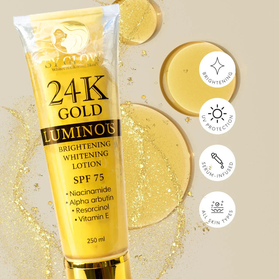 SY Glow 24K Gold Luminous Brightening Lotion SPF75 - 250ml
