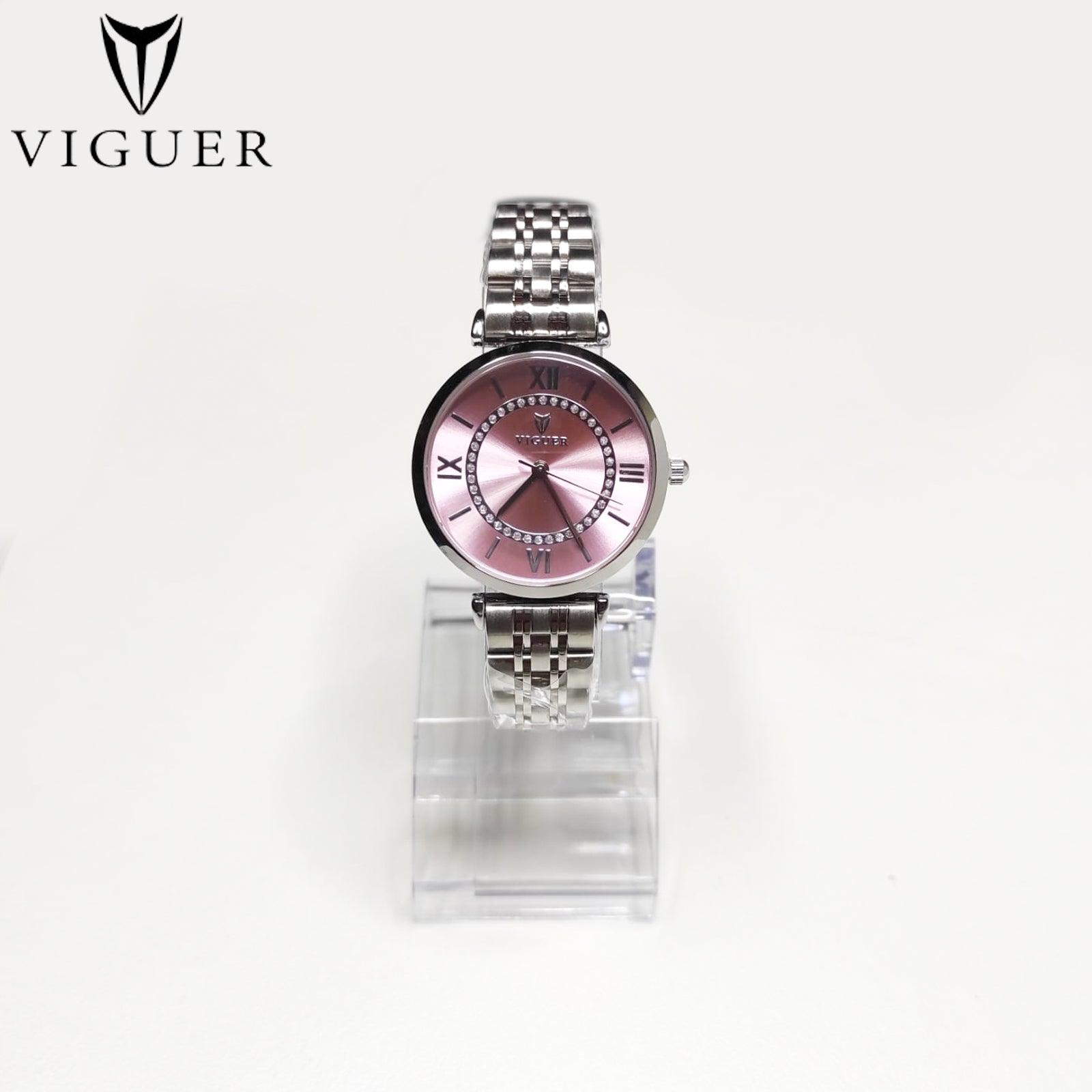 ساعة يد نسائية من VIGUER بأرقام رومانية - V1349L