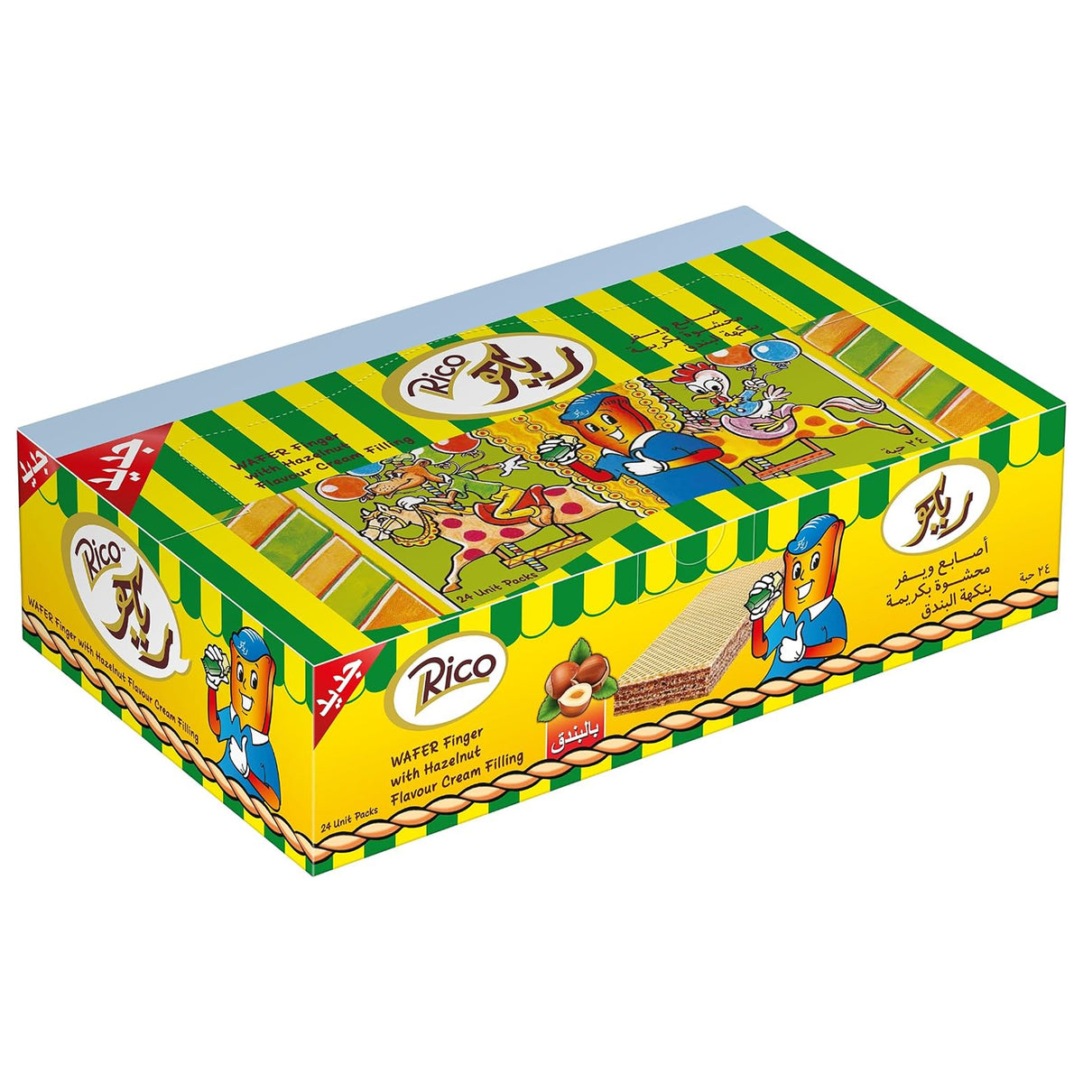 Rico Wafer Finger with Hazelnut Cream - 24 × 17.6g