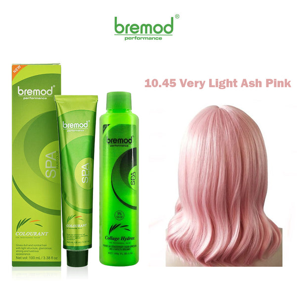 Bremod Performance 10.45 Very Light Ash Pink Hair Color With Oxidizer - 100ml+100g