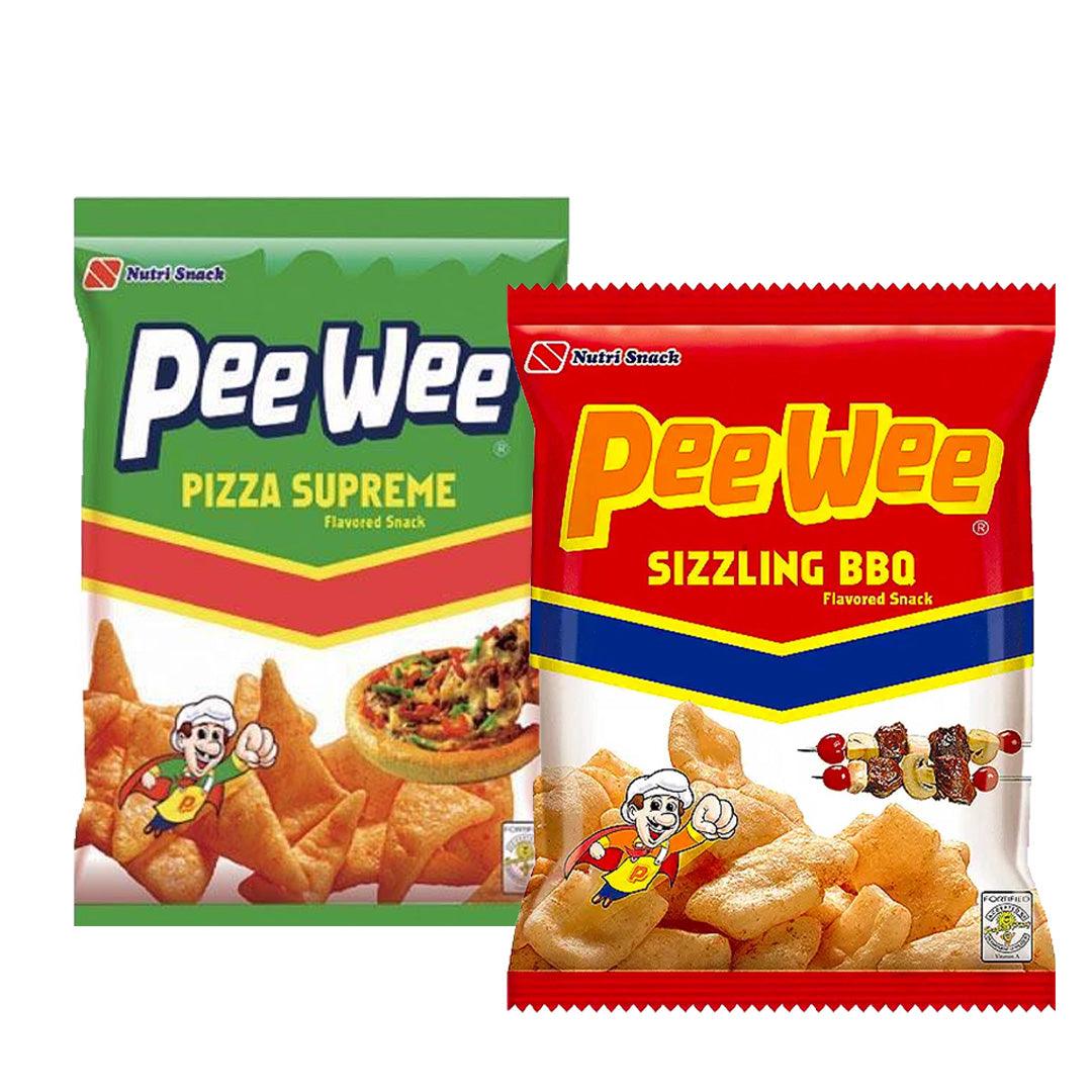 Nutri Snack Pee Wee Sizzling BBQ + Pizza Flavored Snack - 2Pcs × 95g
