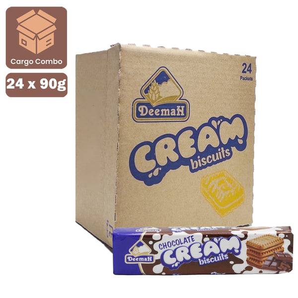 Chocolate Cream Biscuits Deemah (24 Packets x 90g)