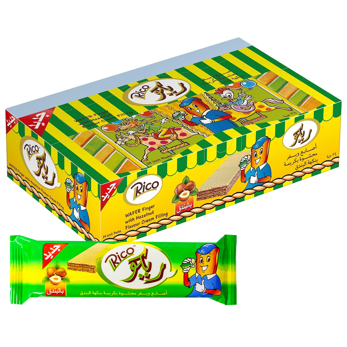 Rico Wafer Finger with Hazelnut Cream - 24 × 17.6g