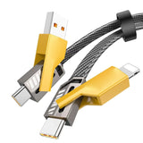 Hitage 80W 4 in 1 Fast Charging Braided Cable WB-97