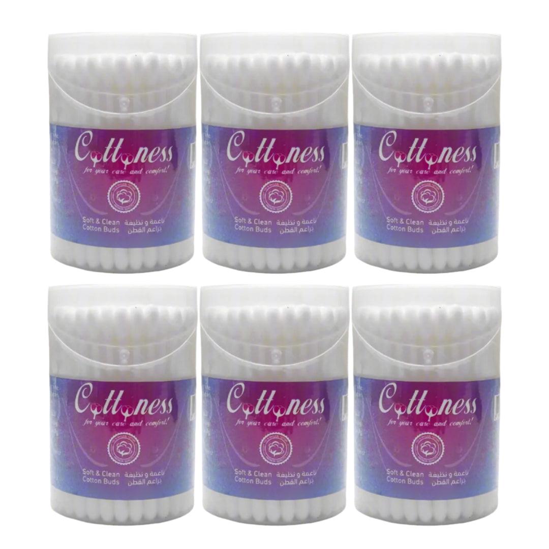 Cottoness Soft & Clean Cotton Buds - 200Pcs × 6