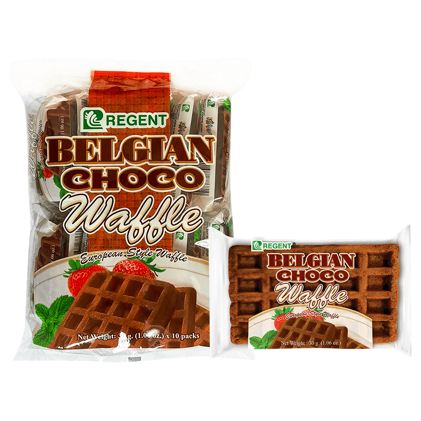 Regent Belgian Choco Waffle - 30g x 10 Pcs