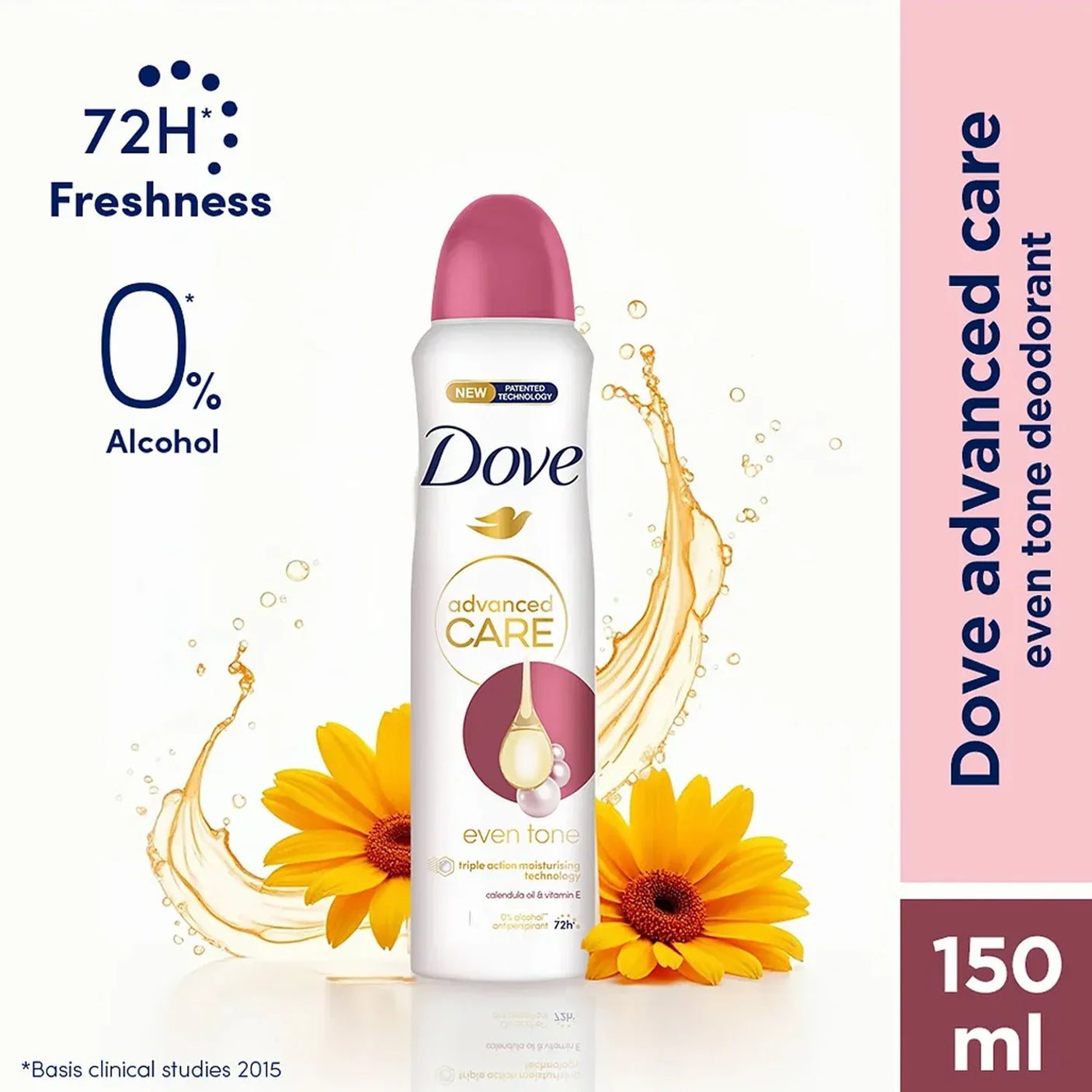 Dove Advanced Care Even Tone 72h Deodorant Spray - 150ml