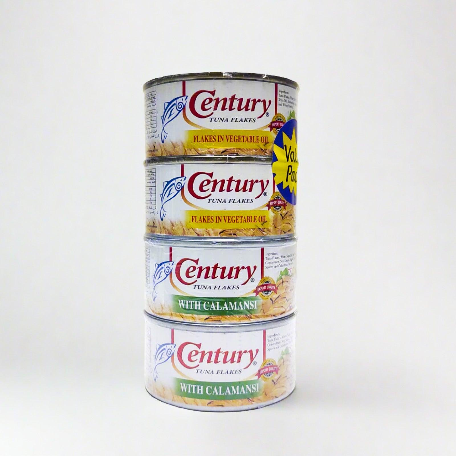 Century Tuna Flakes in Veg Oil + With Calamansi Value Pack 4x180 gm