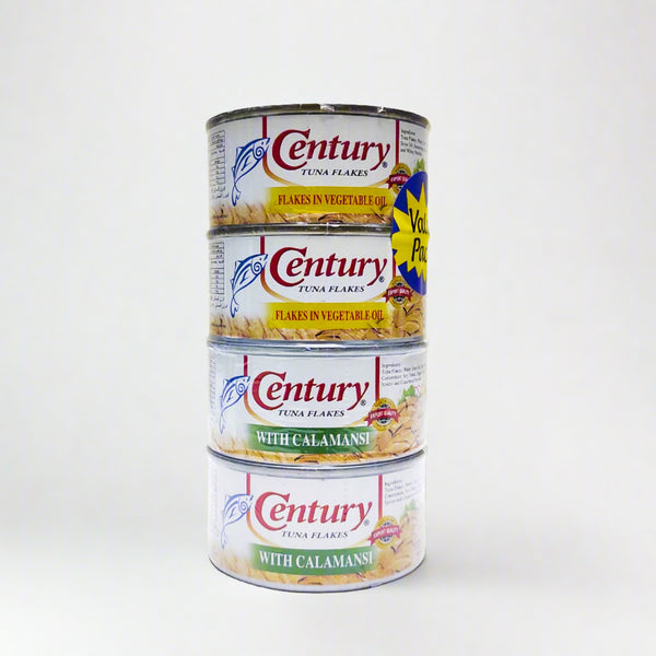 Century Tuna Flakes in Veg Oil + With Calamansi Value Pack 4x180 gm