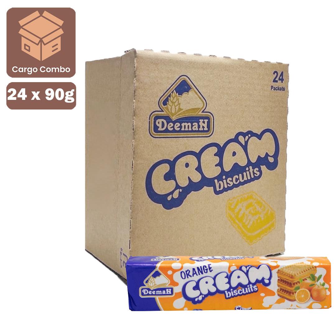 Orange Cream Biscuits Deemah (24 Packets x 90g)