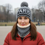 Winter Warm Knit Beanie Hat & Scarf Set