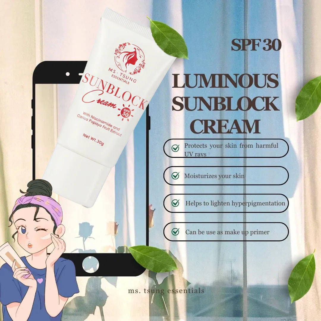 Ms. Tsung Luminous Sunblock SPF30 - 30g