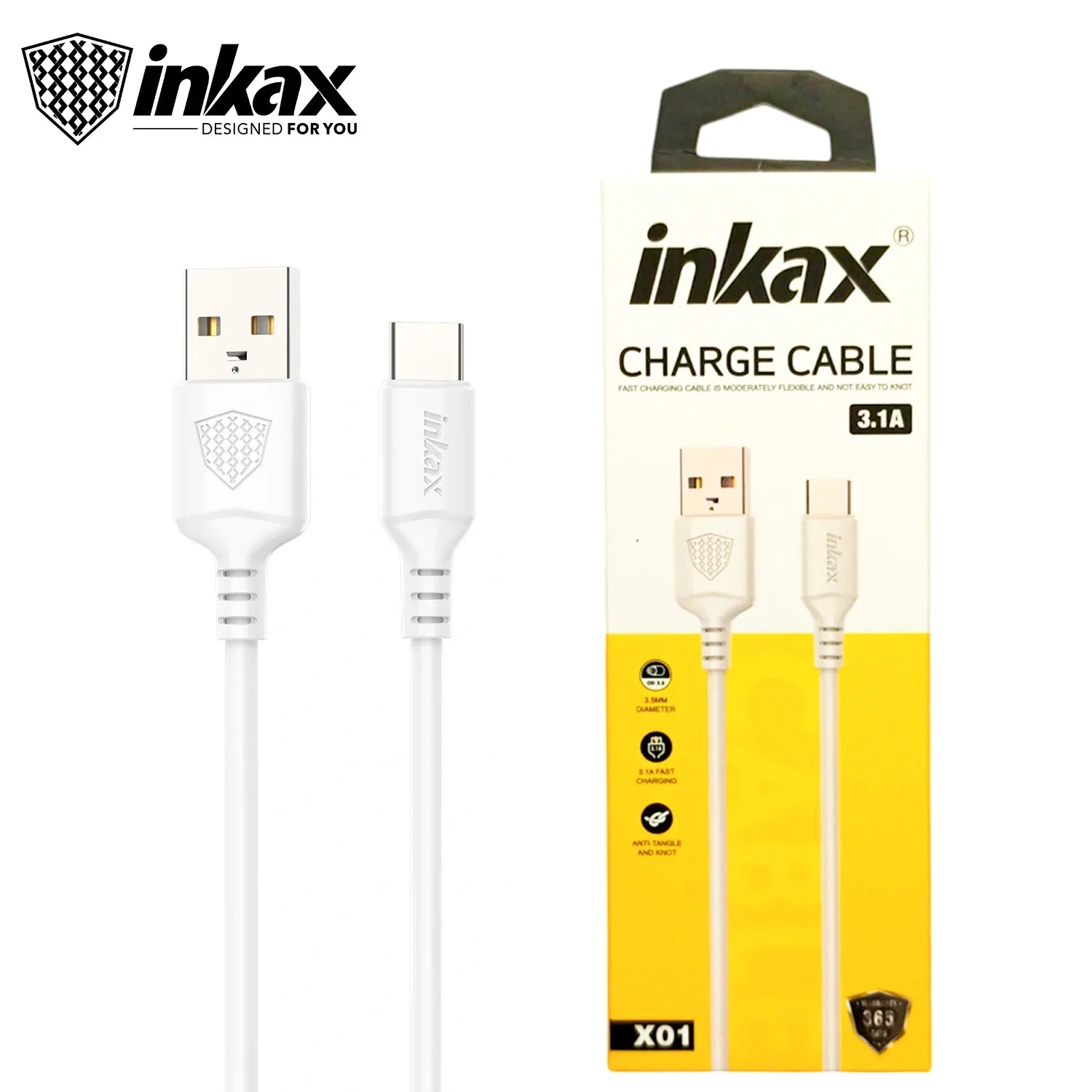 inkax 3.1A Type C Charge Cable - X01