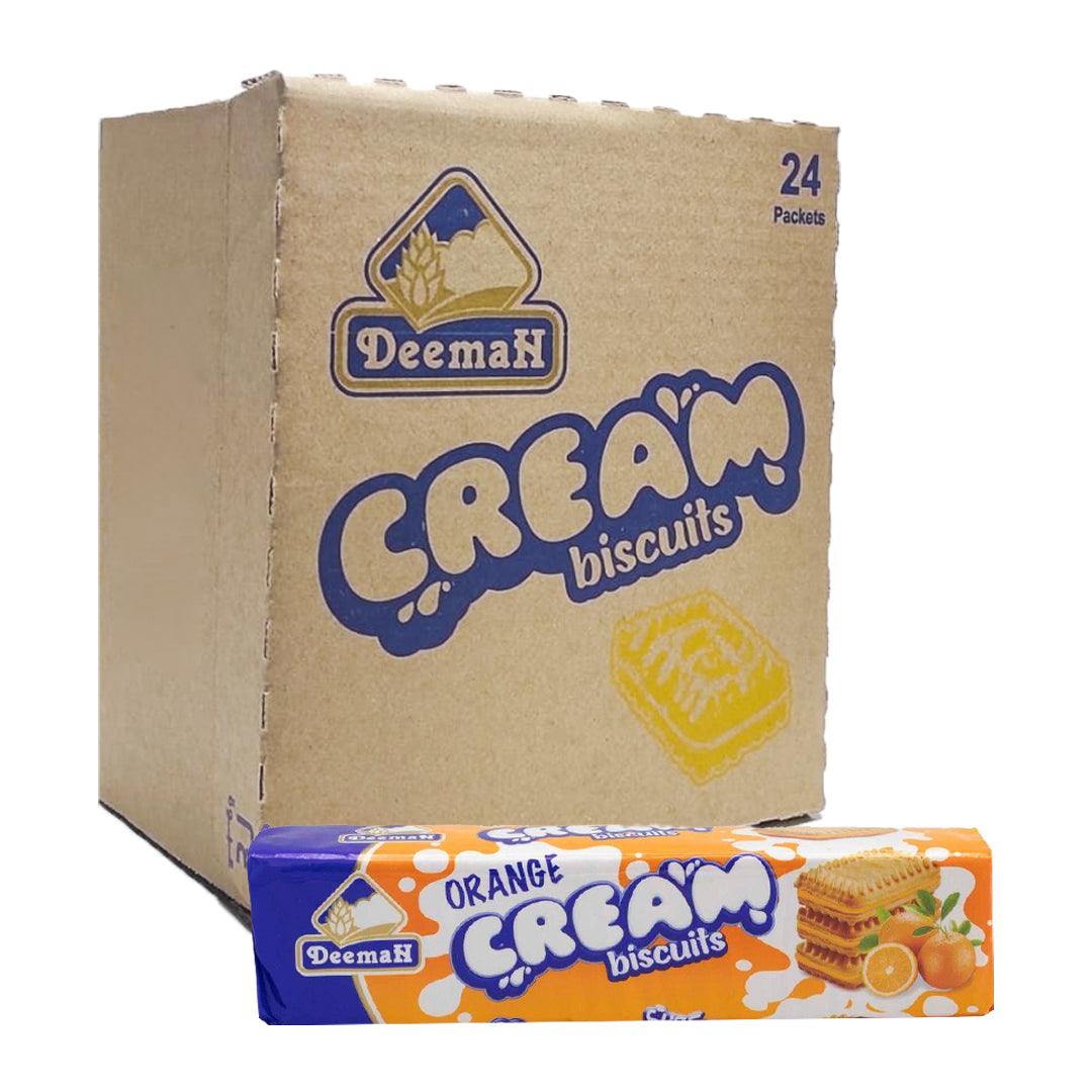 Orange Cream Biscuits Deemah (24 Packets x 90g)