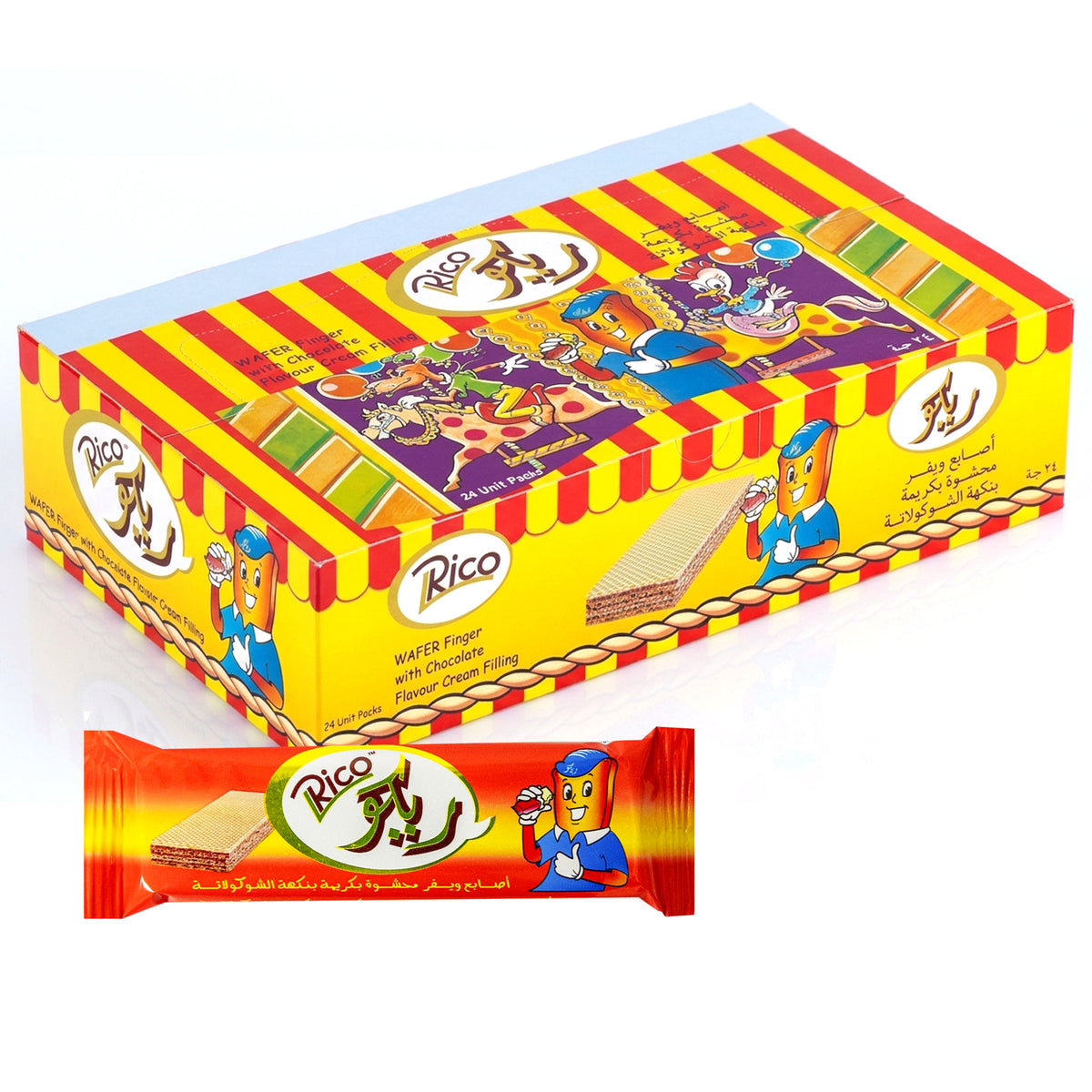 Rico Wafer Finger with Chocolate Cream - 24 × 17.6g