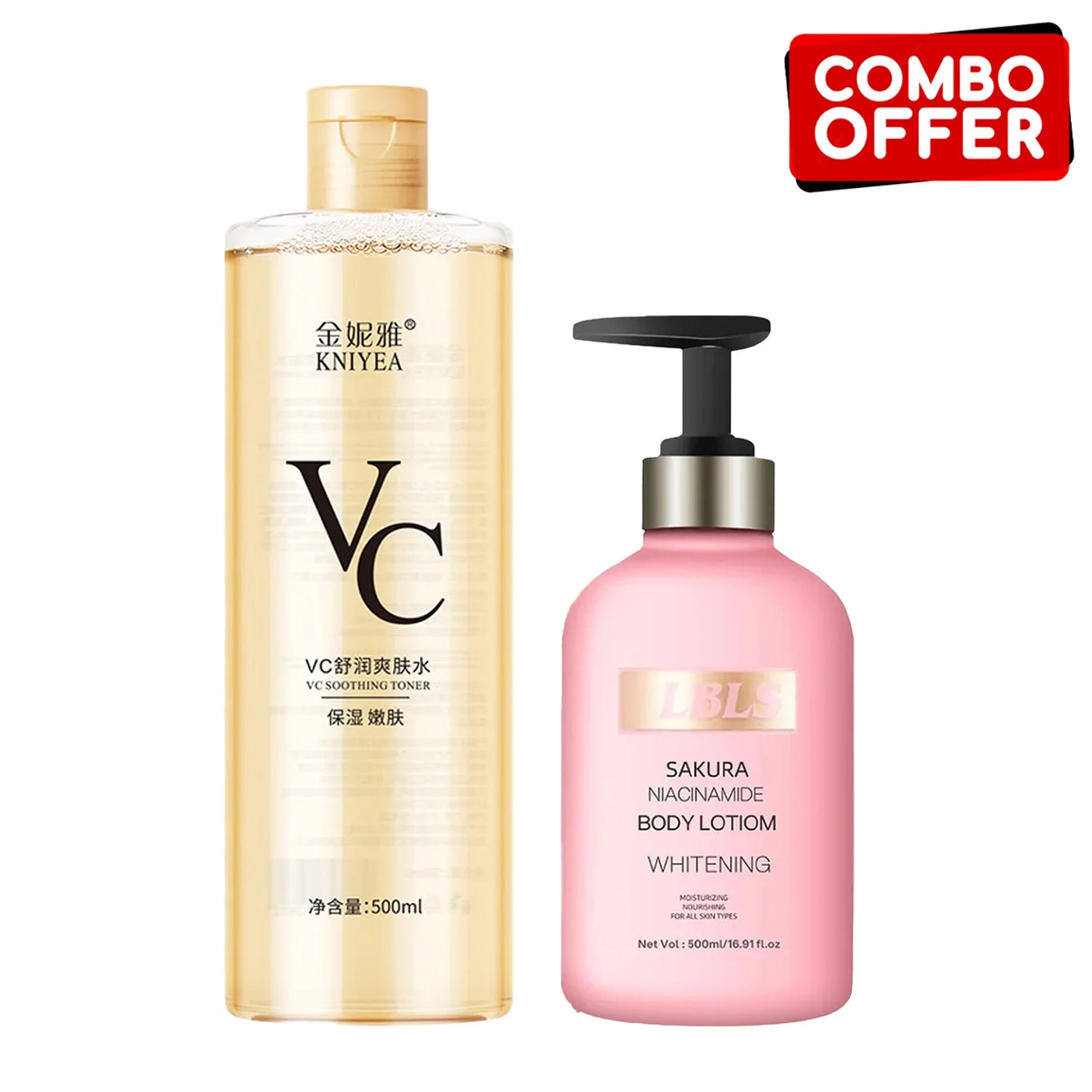 KNIYEA VC Toner + LBLS Sakura Body Lotion - (Combo Set) Offer