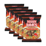 Nissin Ramen Instant Noodles Spicy Hot Beef Flavor - 62g (4+1) Offer