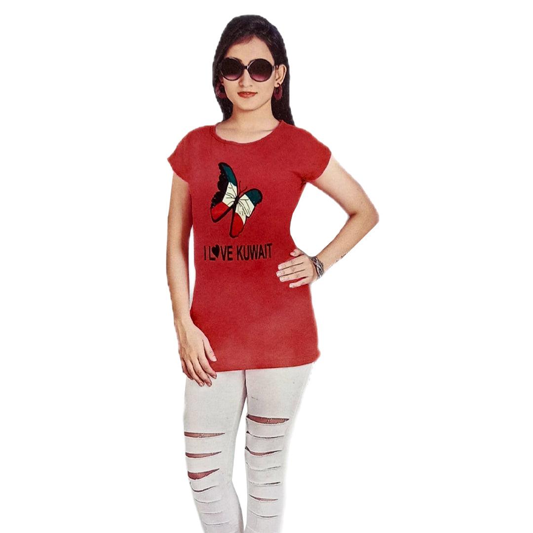 Miss World I Love Kuwait Women T-Shirt #1026