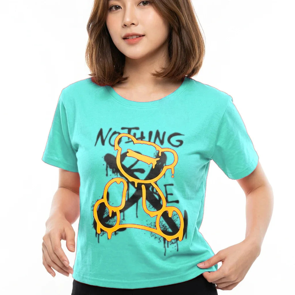 Fashion Teddy Bear Print Women's T-Shirt #1028