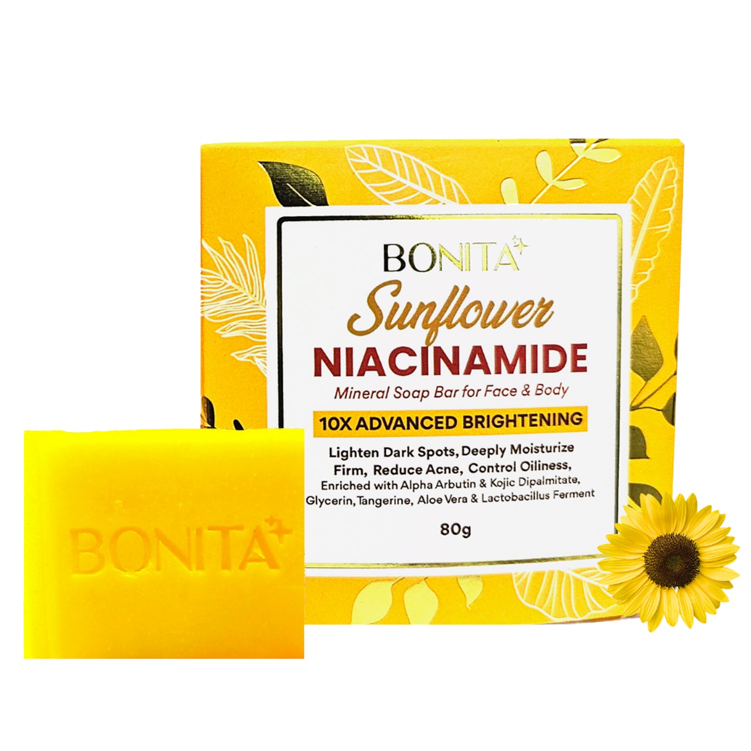 Bonita Sunflower Niacinamide Mineral Soap - 80g