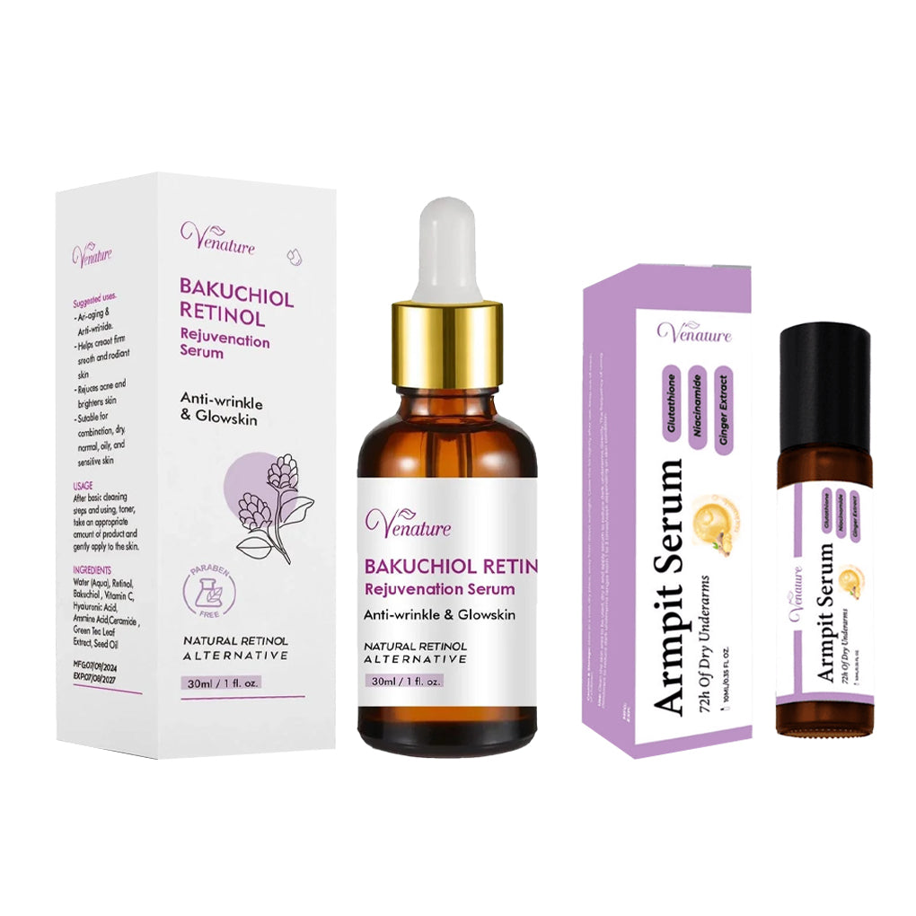 Venature Bakuchiol Serum + Armpit Serum - 30ml + 10ml (Offer)