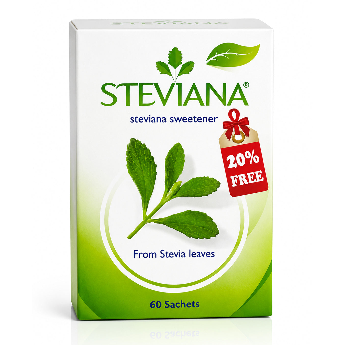 Steviana Sweetener From Stevia Leaves - 60 Sachets