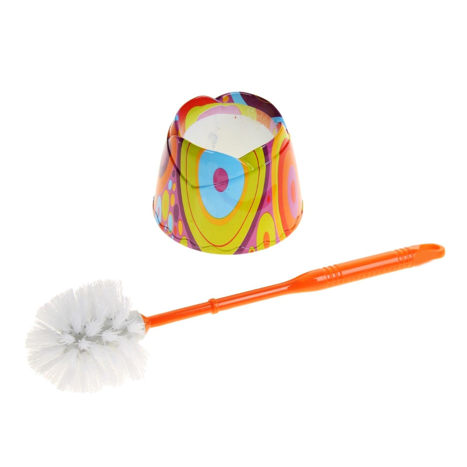 Multi Coloured Toilet Cleaning Brush With Stand