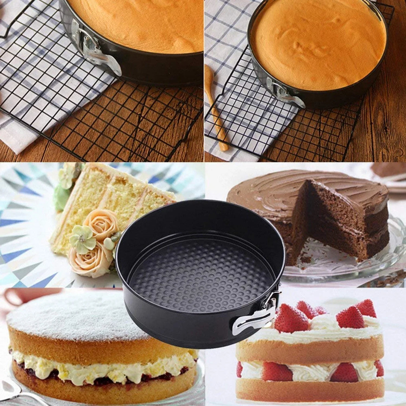 Nonstick Cake Mould Pan - 3 Pcs Set
