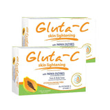 صابون Gluta-C لتفتيح البشرة بإنزيمات البابايا - 135 جم (عرض 1+1)