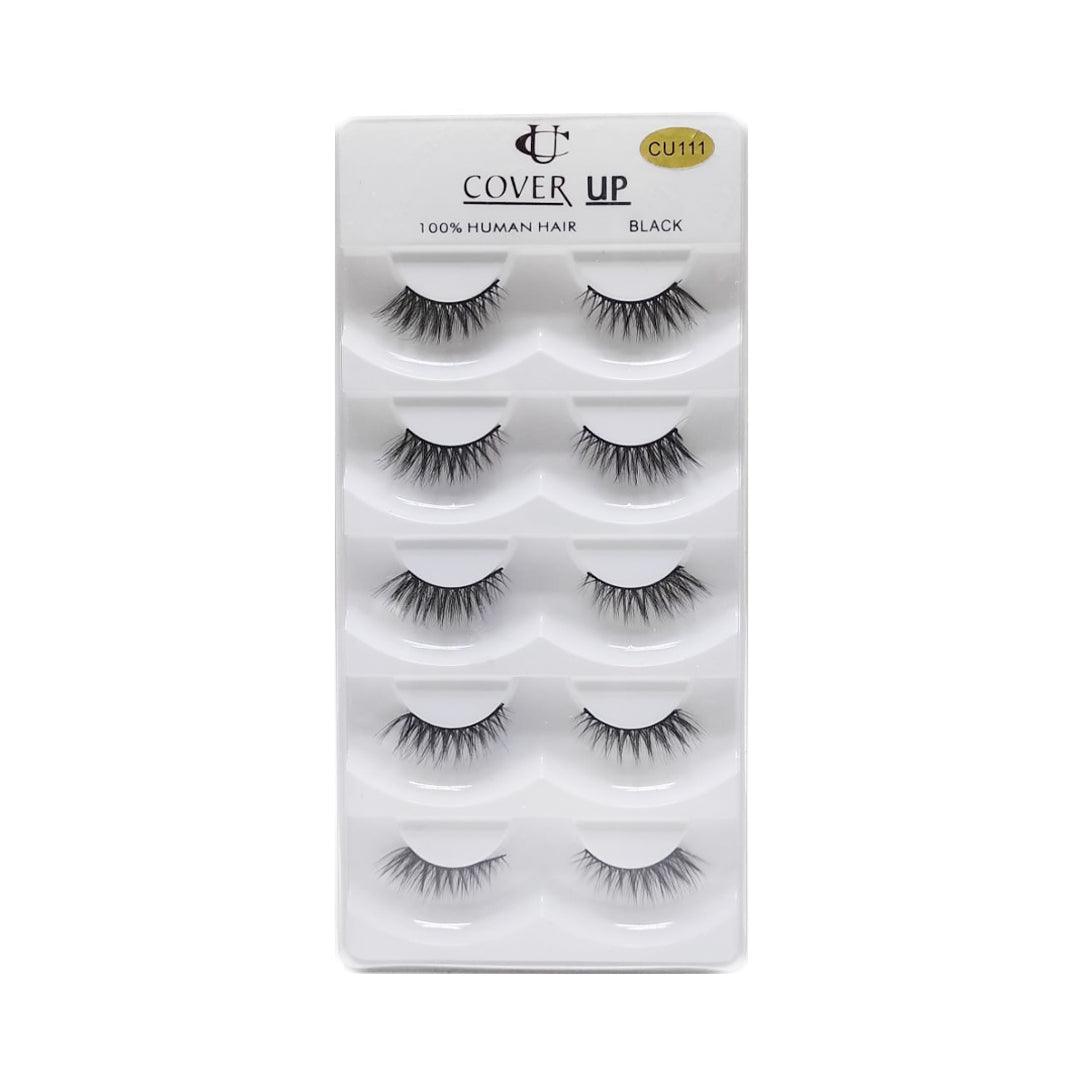 Cover Up 100% Human Hair Eyelash Black  CU-111