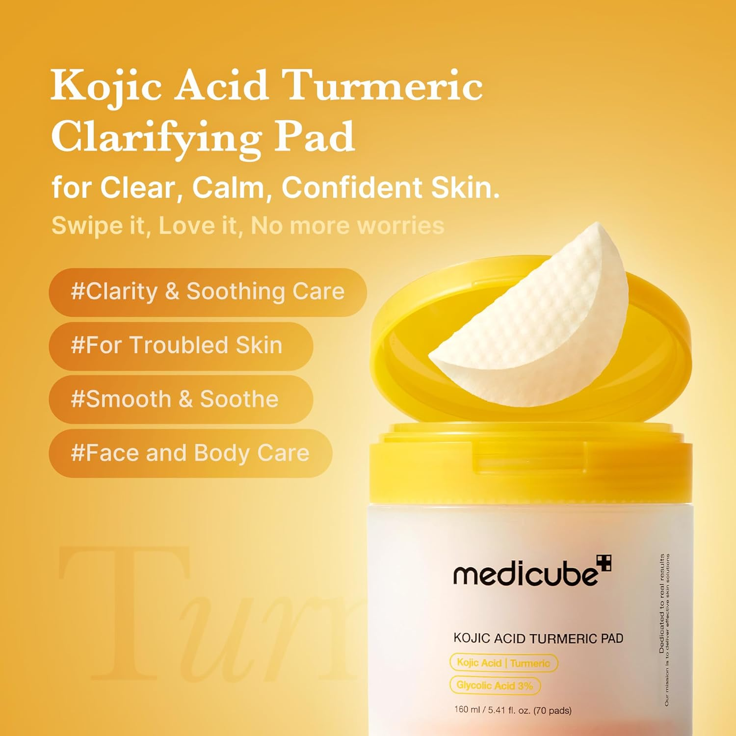 Medicube Kojic Acid Turmeric Pad - 160ml (70 Pads)