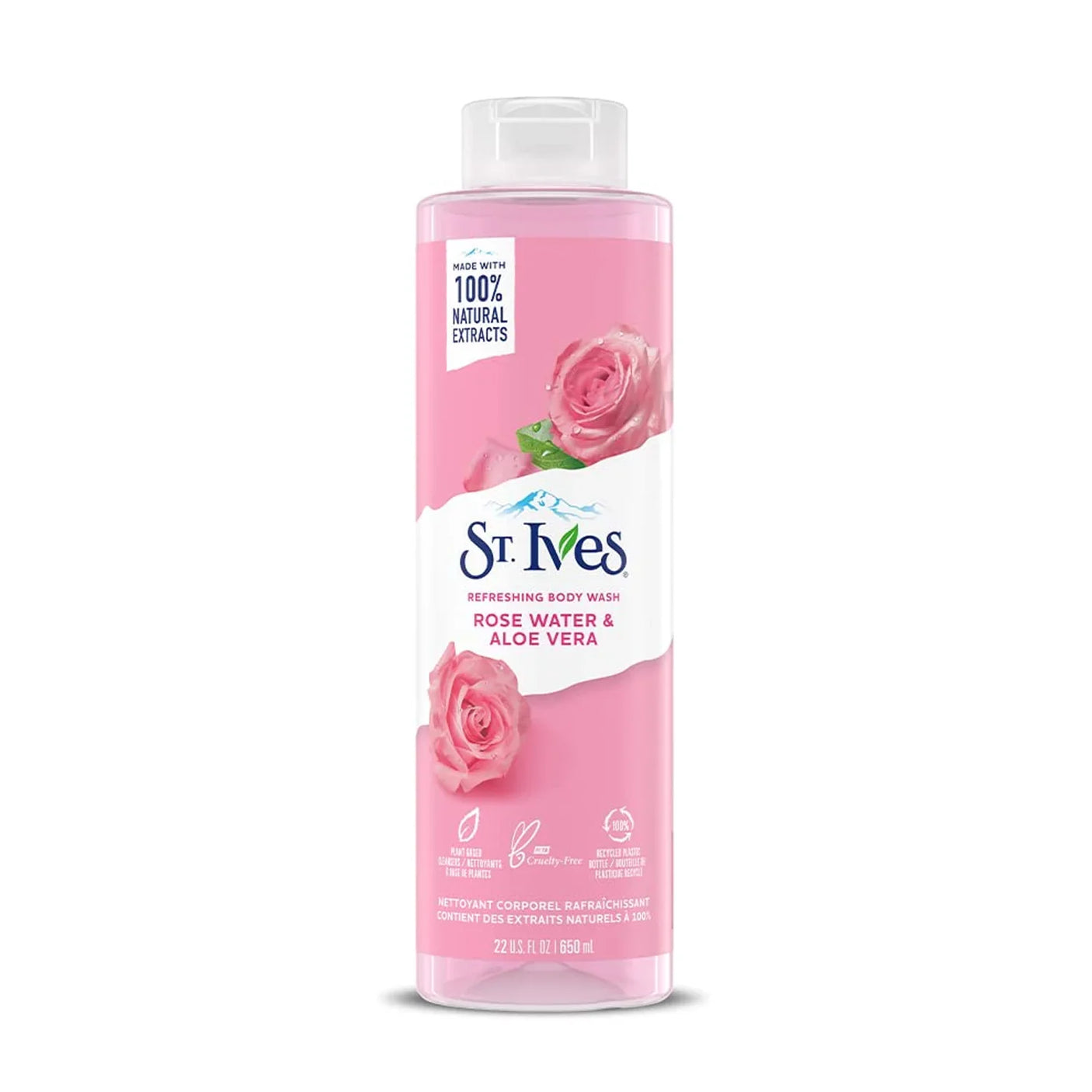 St Ives Rose Water & Aloe Vera Body Wash - 650ml