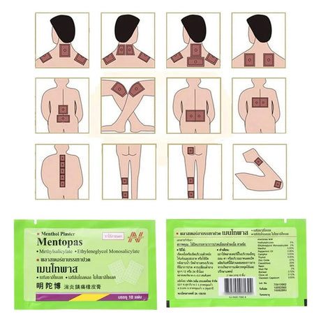 Mentopas Pain Relief Plaster - 10 Sheets
