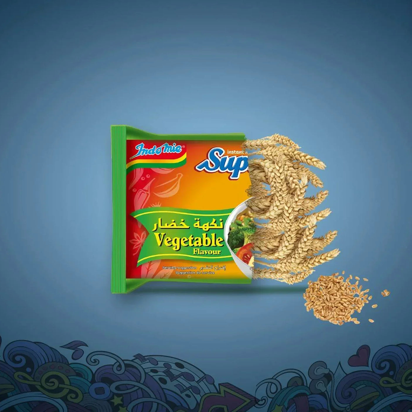 Indomie Instant Noodles Supermi Vegetable Flavour - 70g