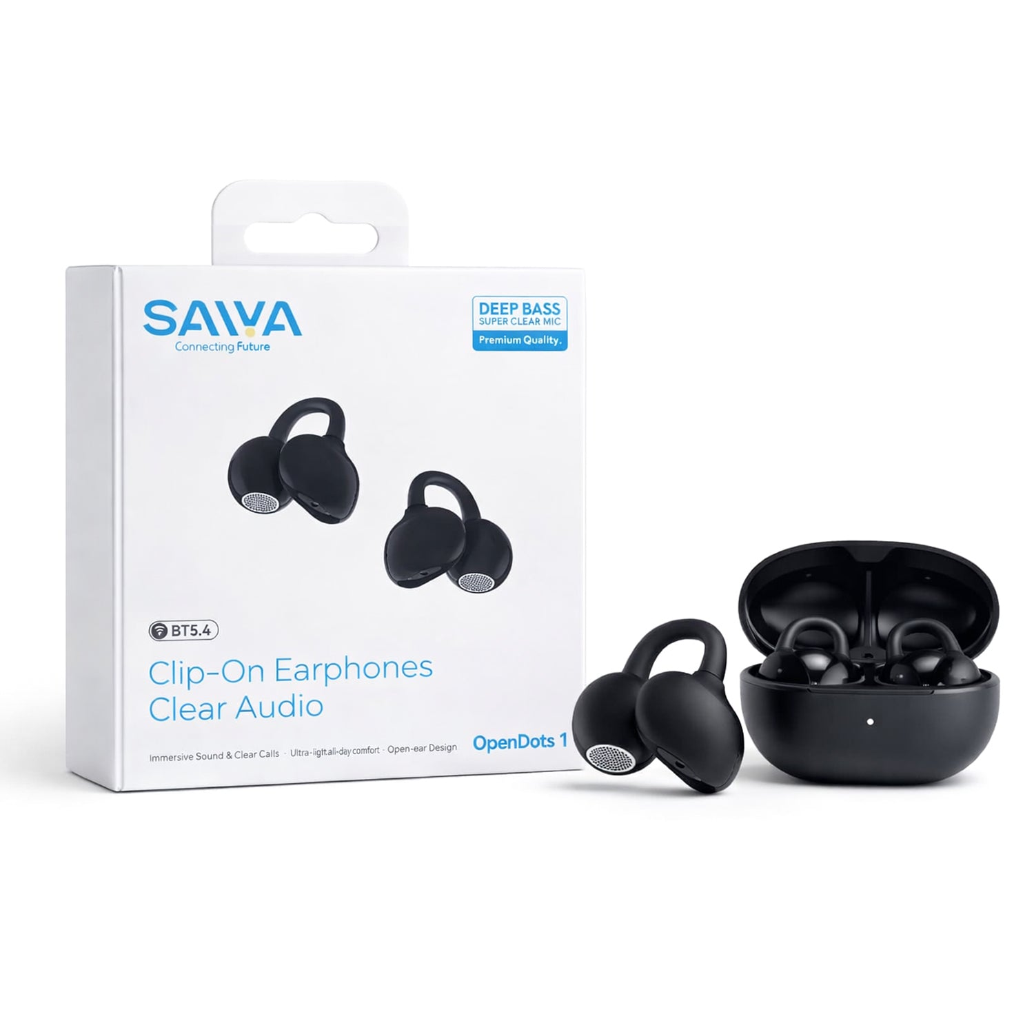 Saiya Clip-On Earbuds Clear Audio - OpenDots 1