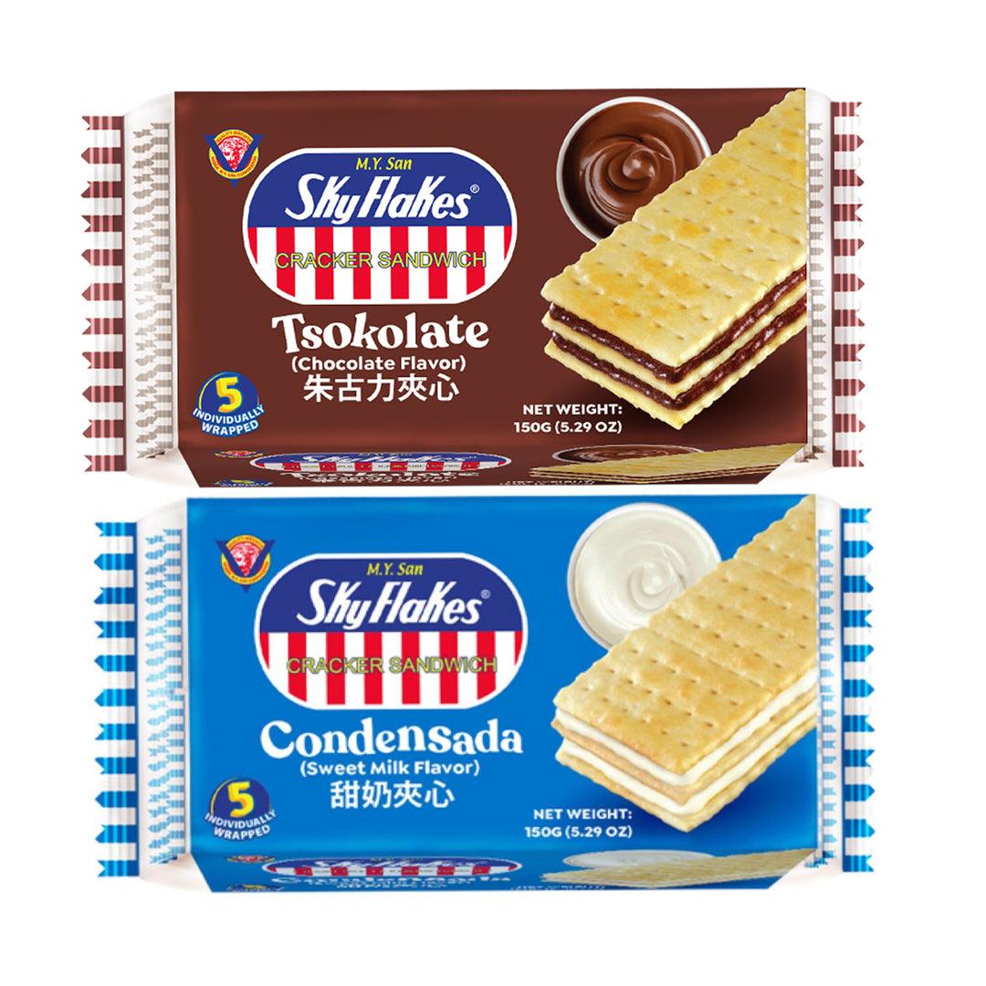 Skyflakes Cracker Sandwich Condensada + Tsokolate - 150g × 2 Pcs (Offer)
