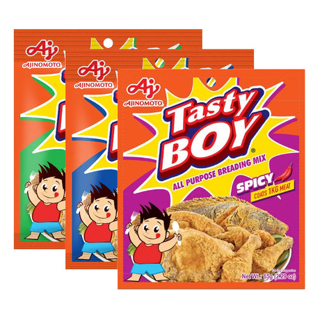 Tasty Boy All Purpose Breading Mix (Spicy, Garlic & Regular) - 65g (2+1) Offer