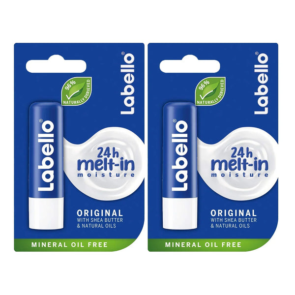 Labello Lip Balm Moisturising Original - 4.8g × 2 Pcs (Offer)