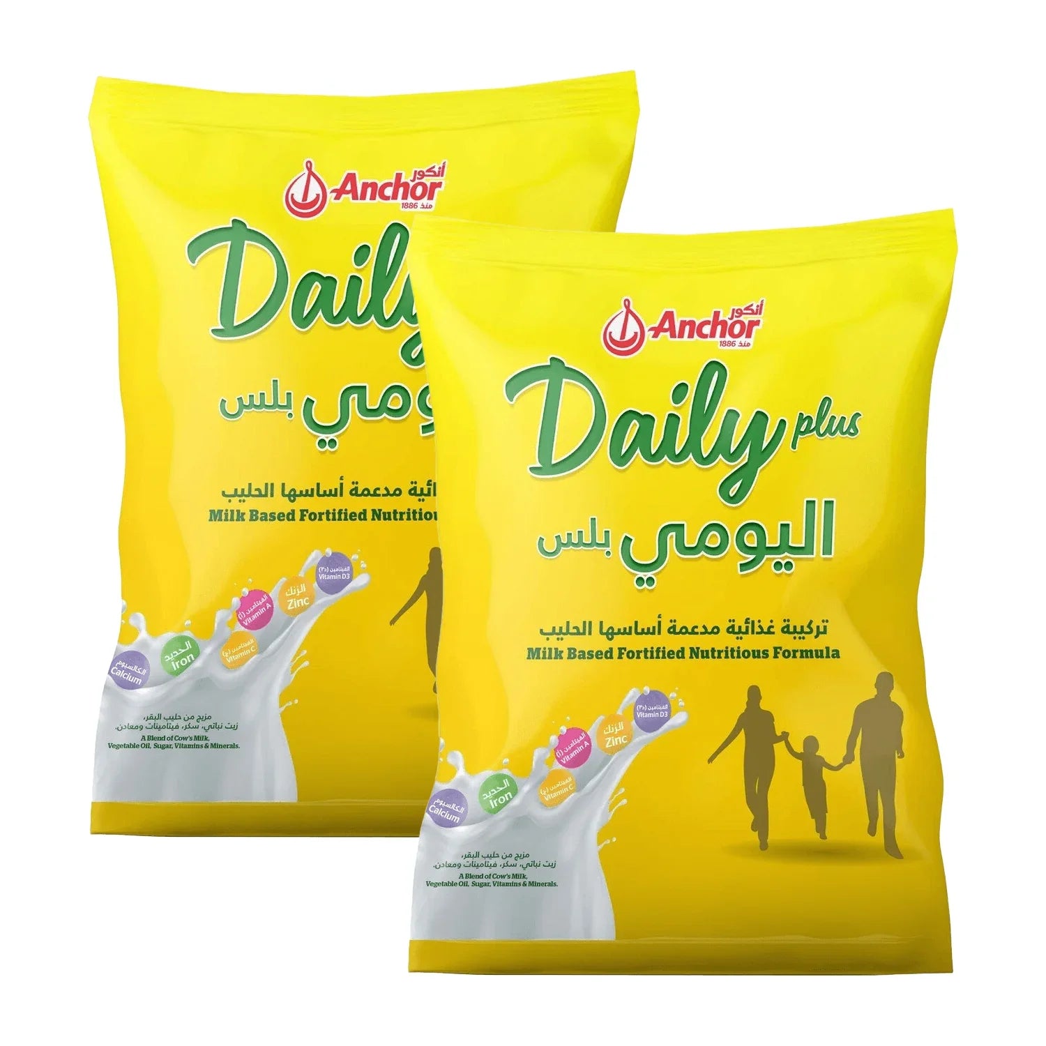 Anchor Daily Plus Milk Powder Fortified - 300g × 2Pcs (Offer)